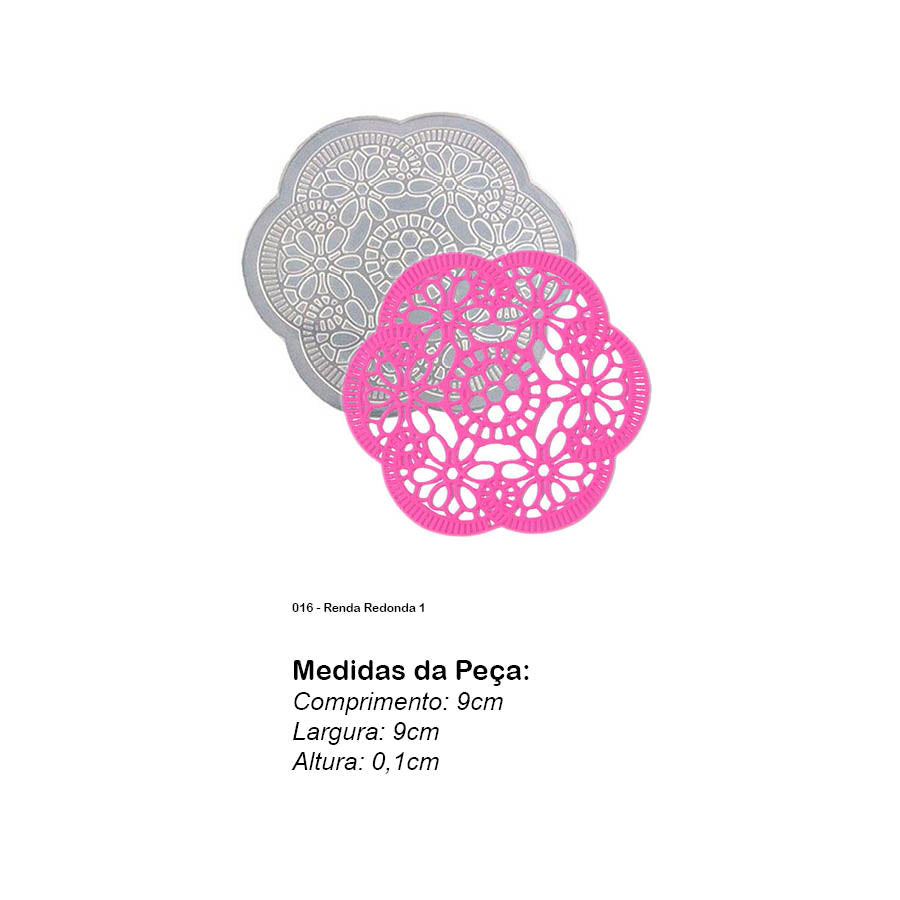 Molde de Silicone 016 - Renda Redonda 1