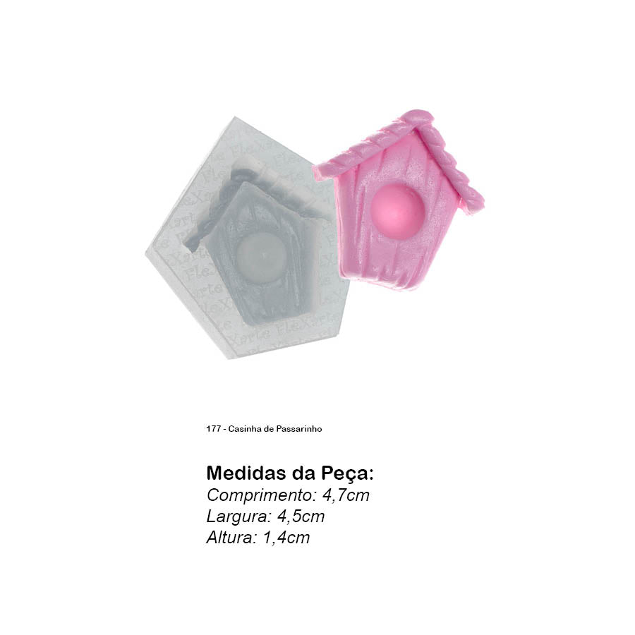Molde de Silicone 177 - Casinha de Passarinho