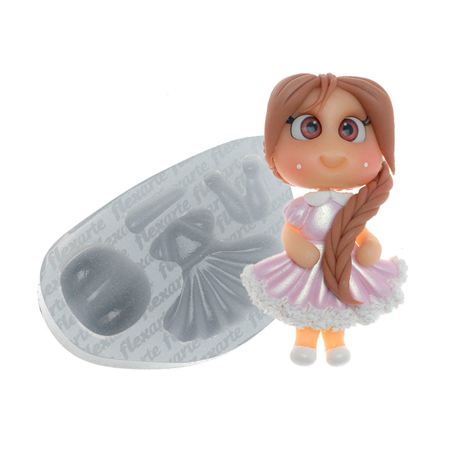 Molde de Silicone 628 - Bonequinha Thaila