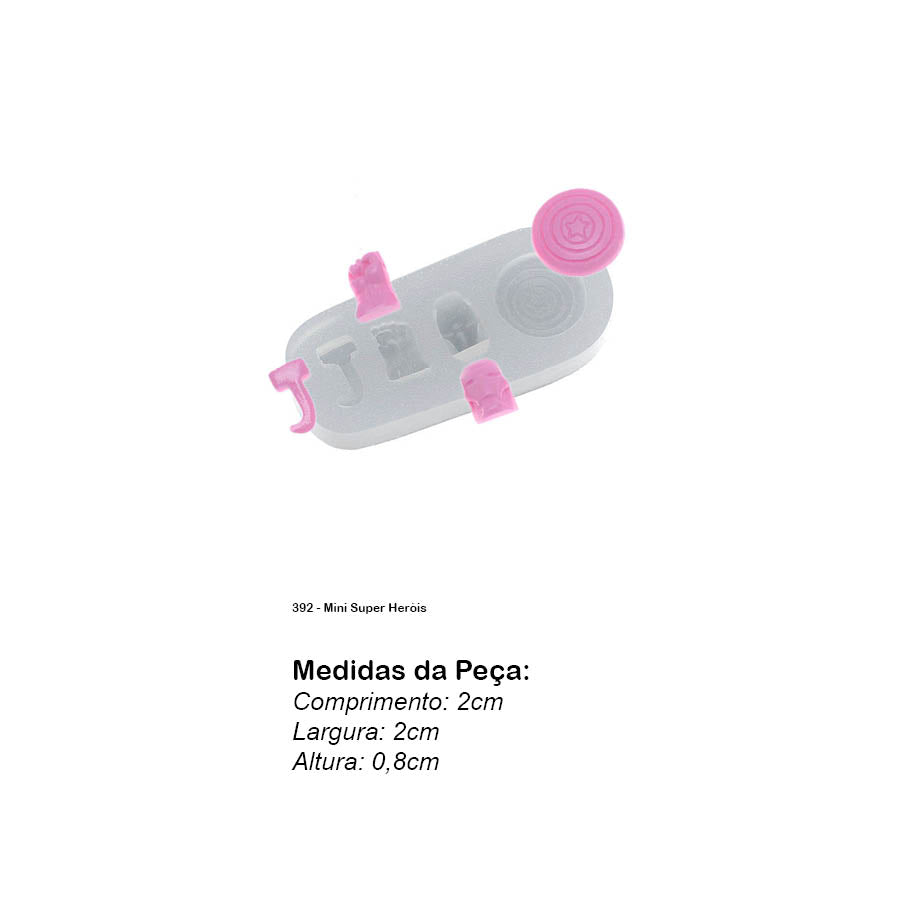 Molde de Silicone 392 - Mini Super Heróis