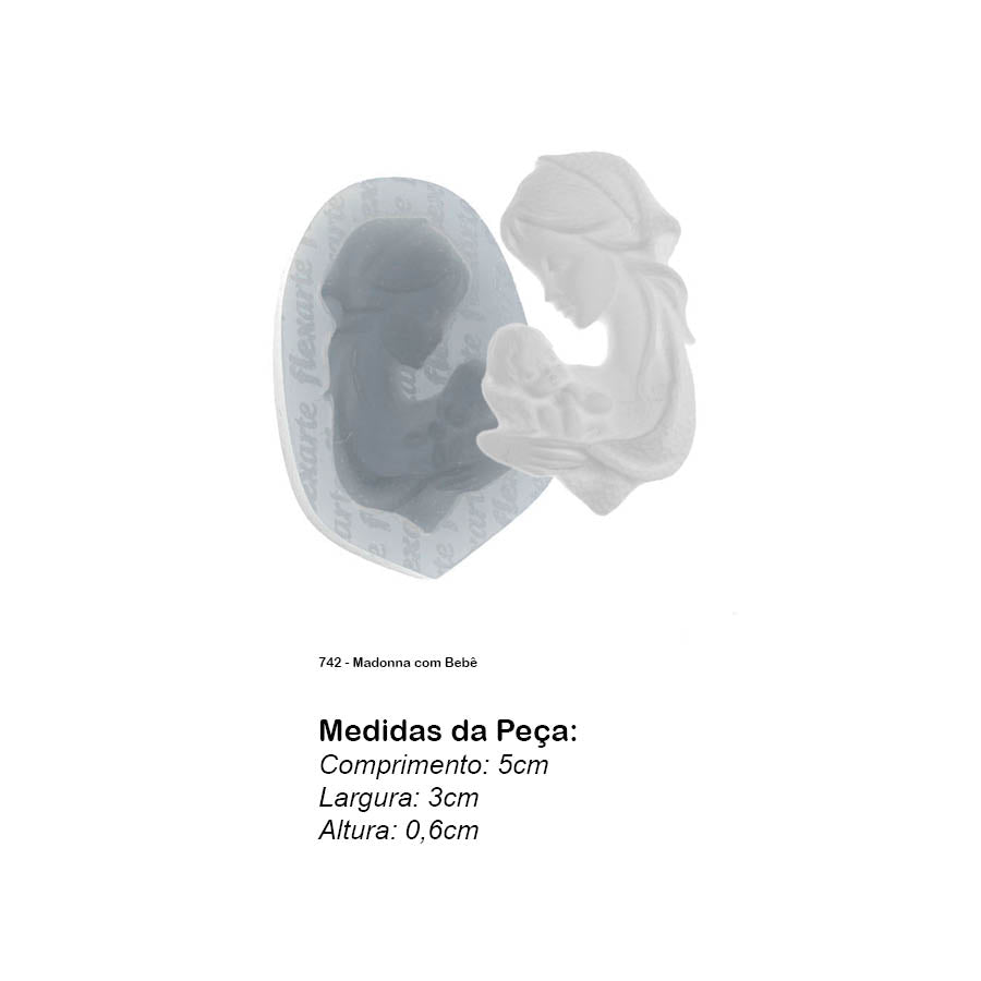 Molde de Silicone 742 - Madonna com Bebê