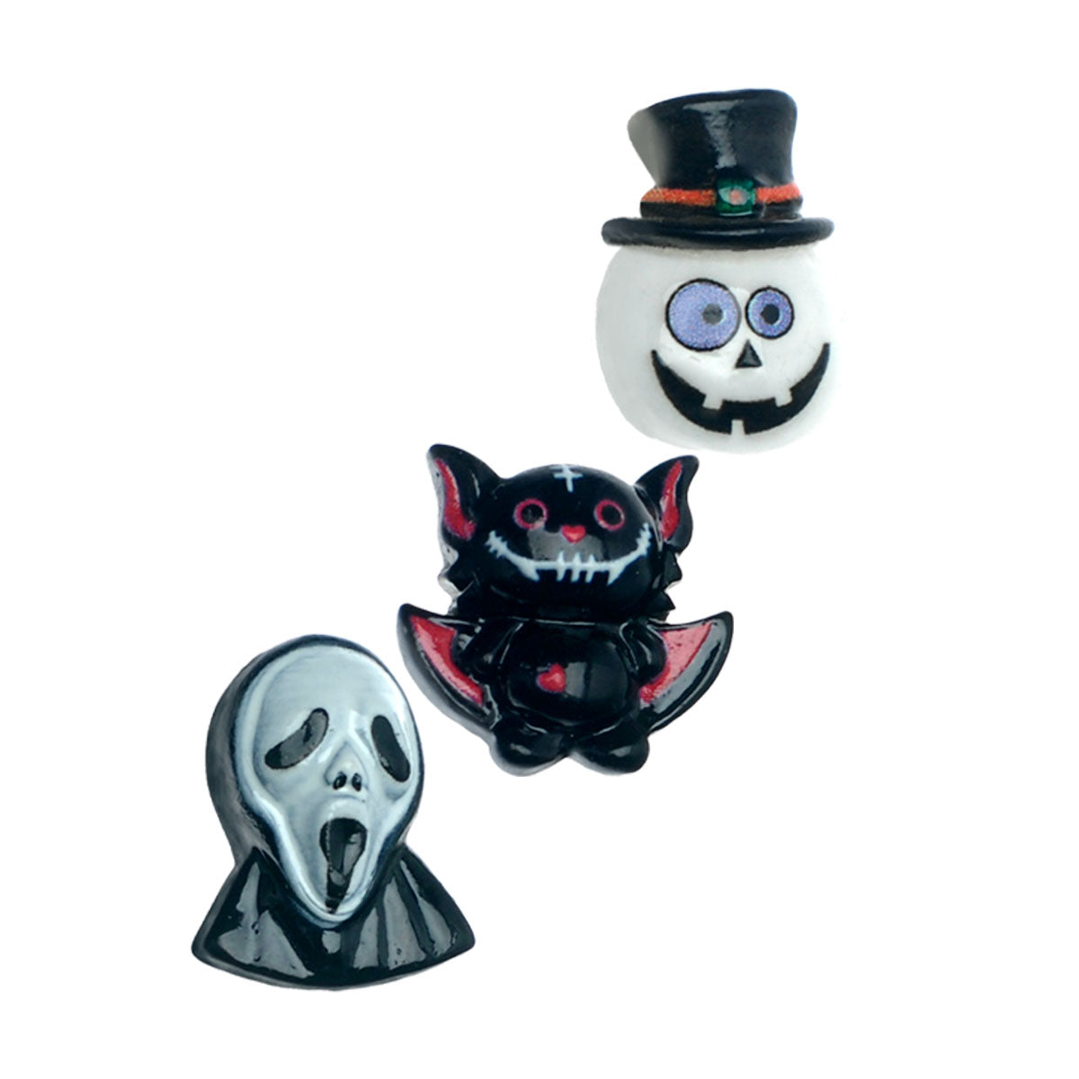 Molde de Silicone 880 - Trio de Halloween - Pânico, Morcego