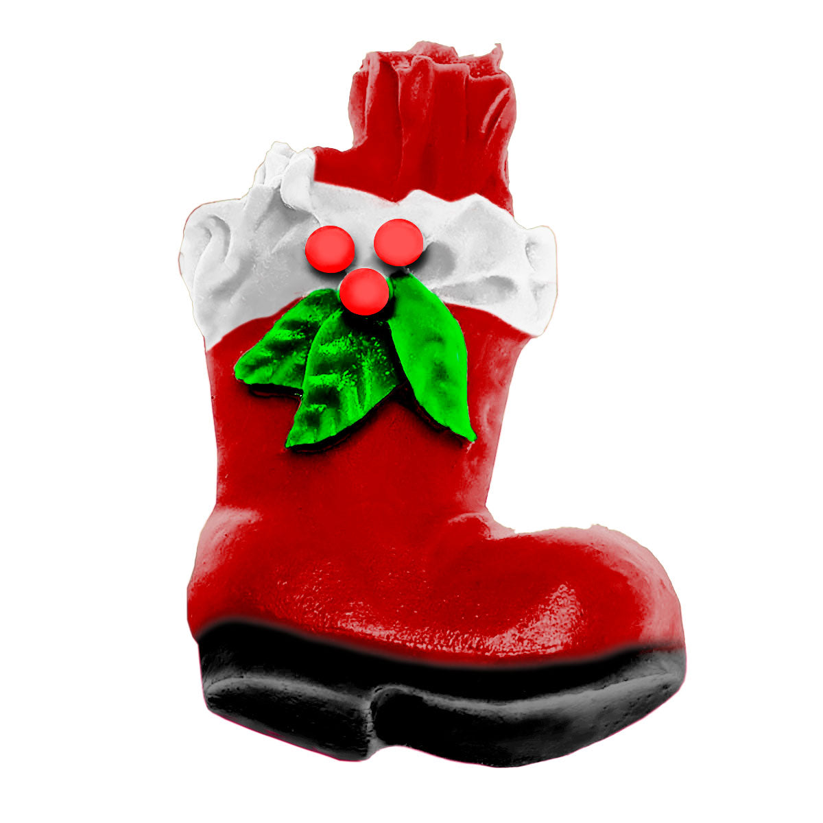 Molde de Silicone 124 - Bota Natalina com Detalhes