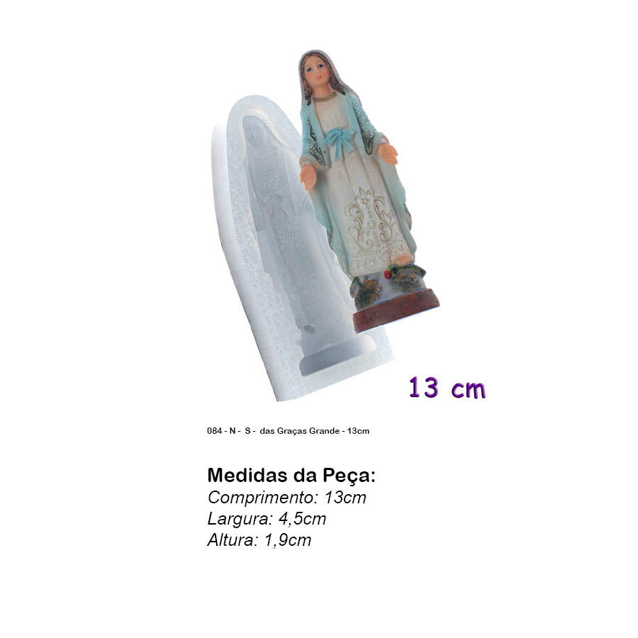 Molde de Silicone 084 - N - S - das Graças Grande - 13cm