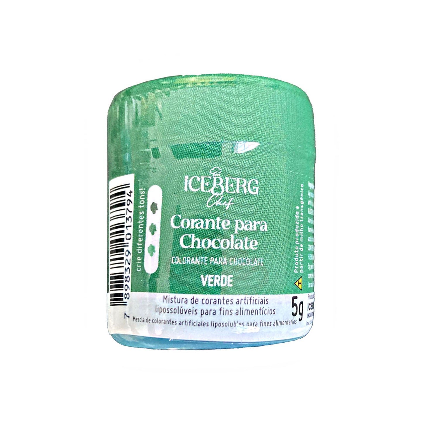 Corante em pó para Chocolate - Verde - 5g - Iceberg Chef