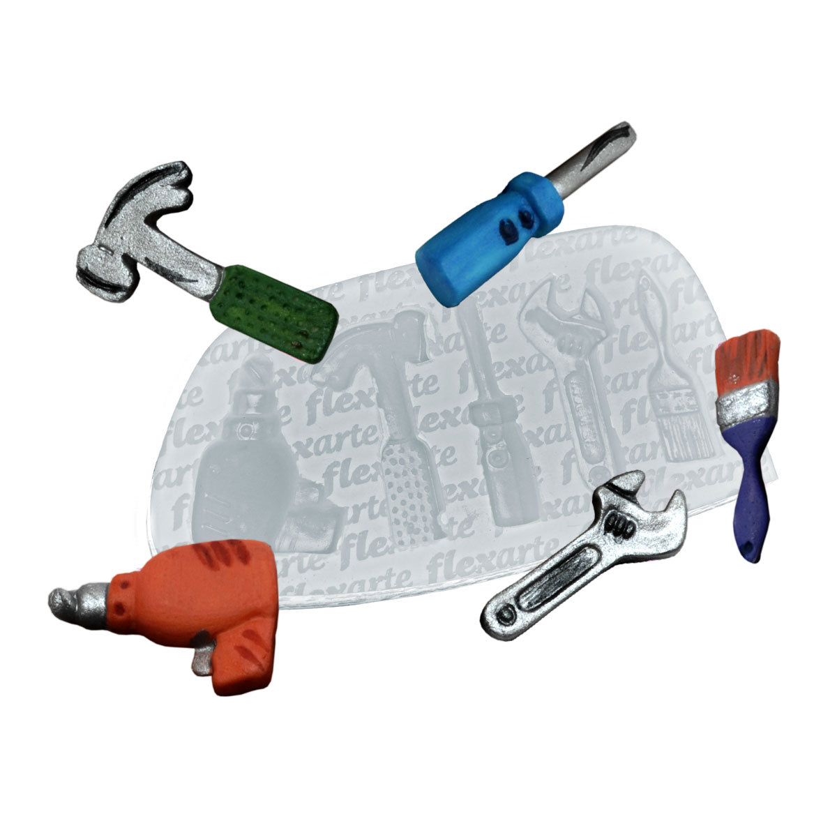 Molde de Silicone 168 - Ferramentas 3cm Nova - Furadeira + Martelo etc - - -