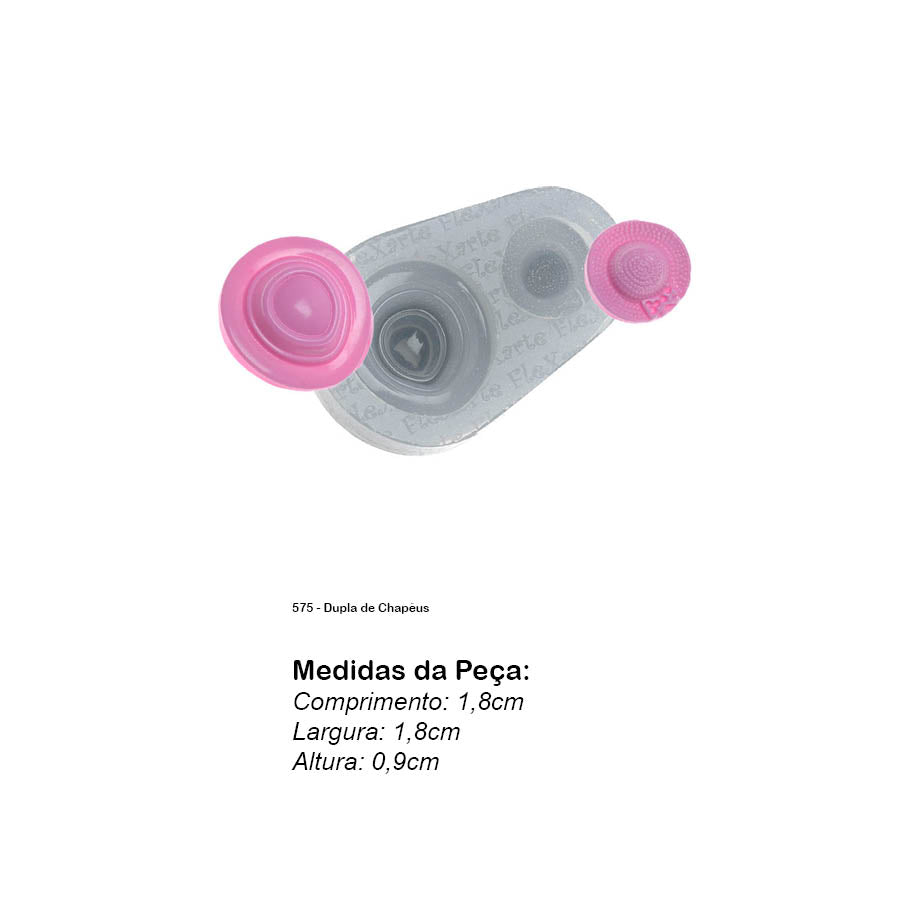 Molde de Silicone 575 - Dupla de Chapéus