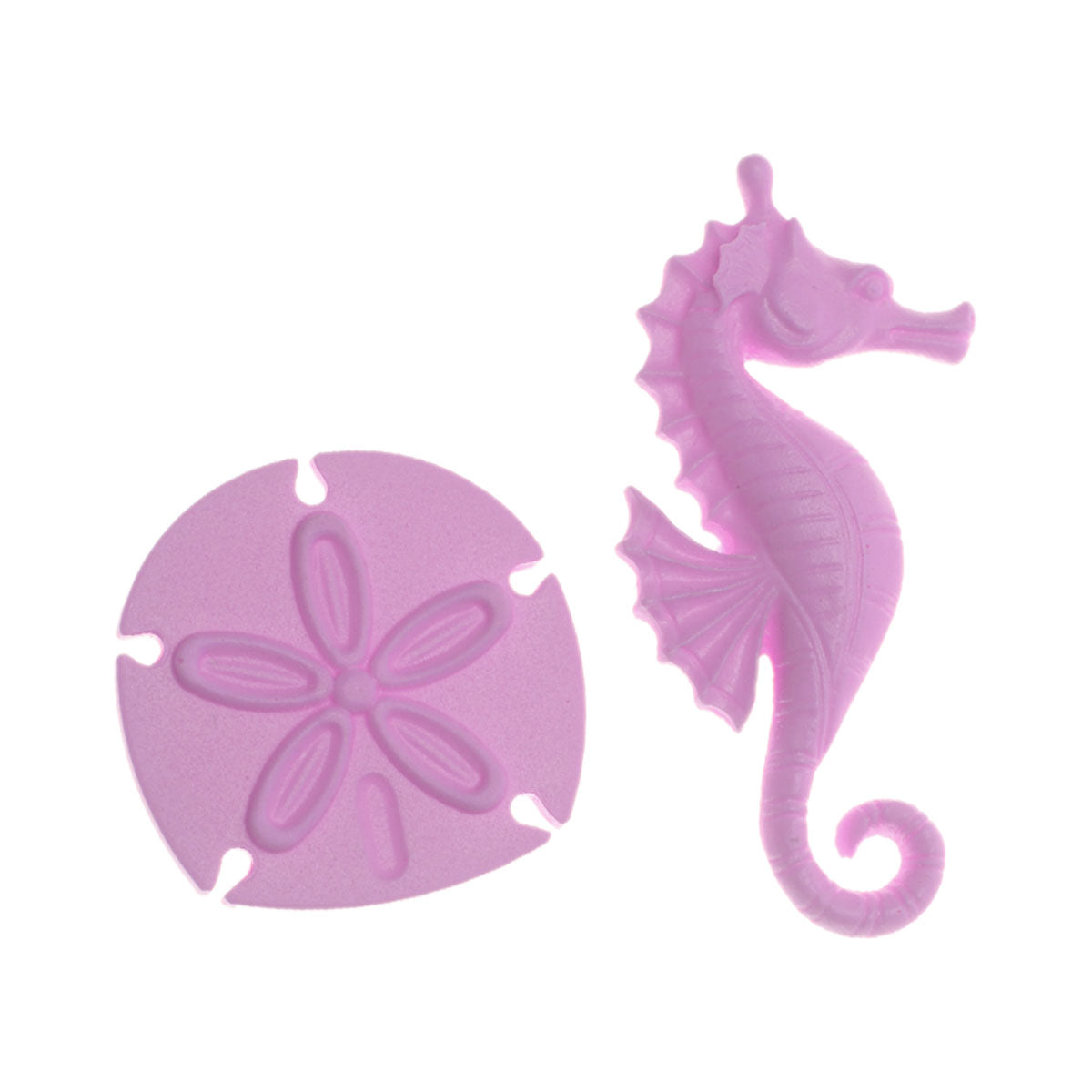 Molde de Silicone 841 - Cavalo Marinho + Quimera Bolacha do Mar
