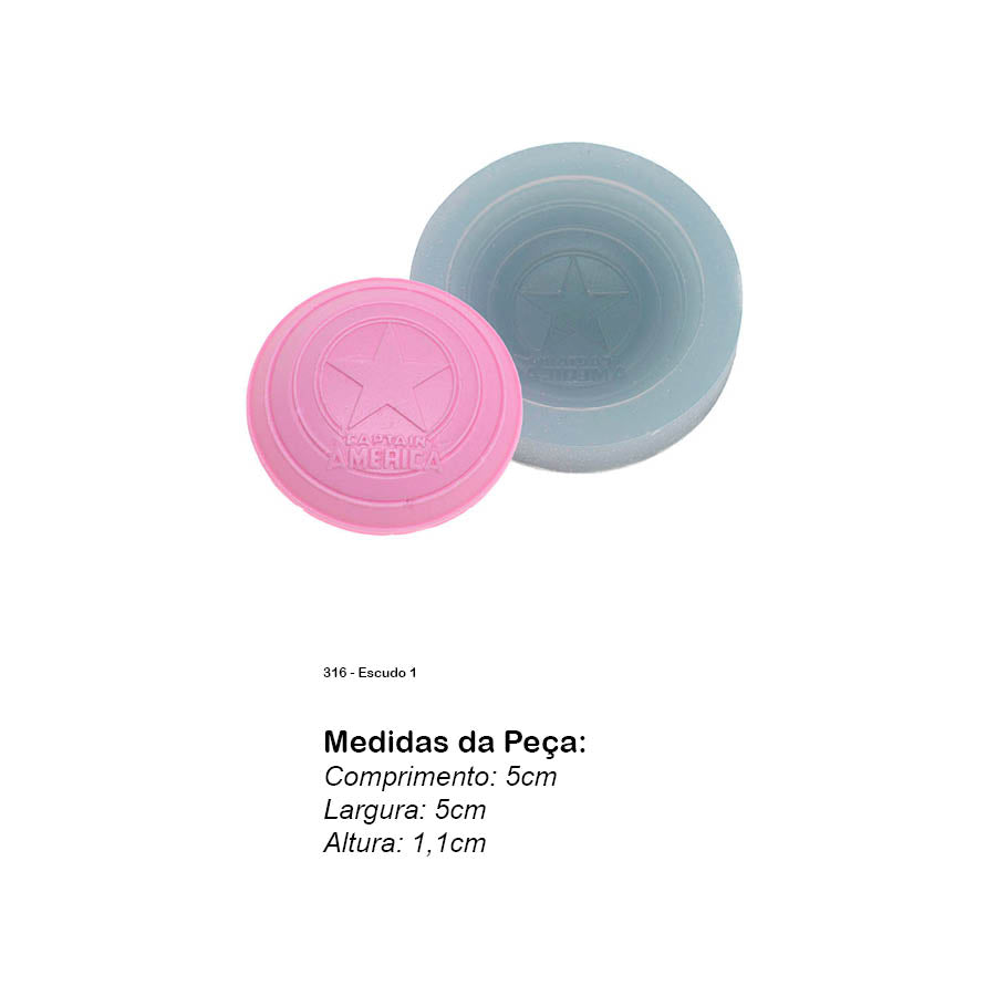Molde de Silicone 316 - Escudo 1