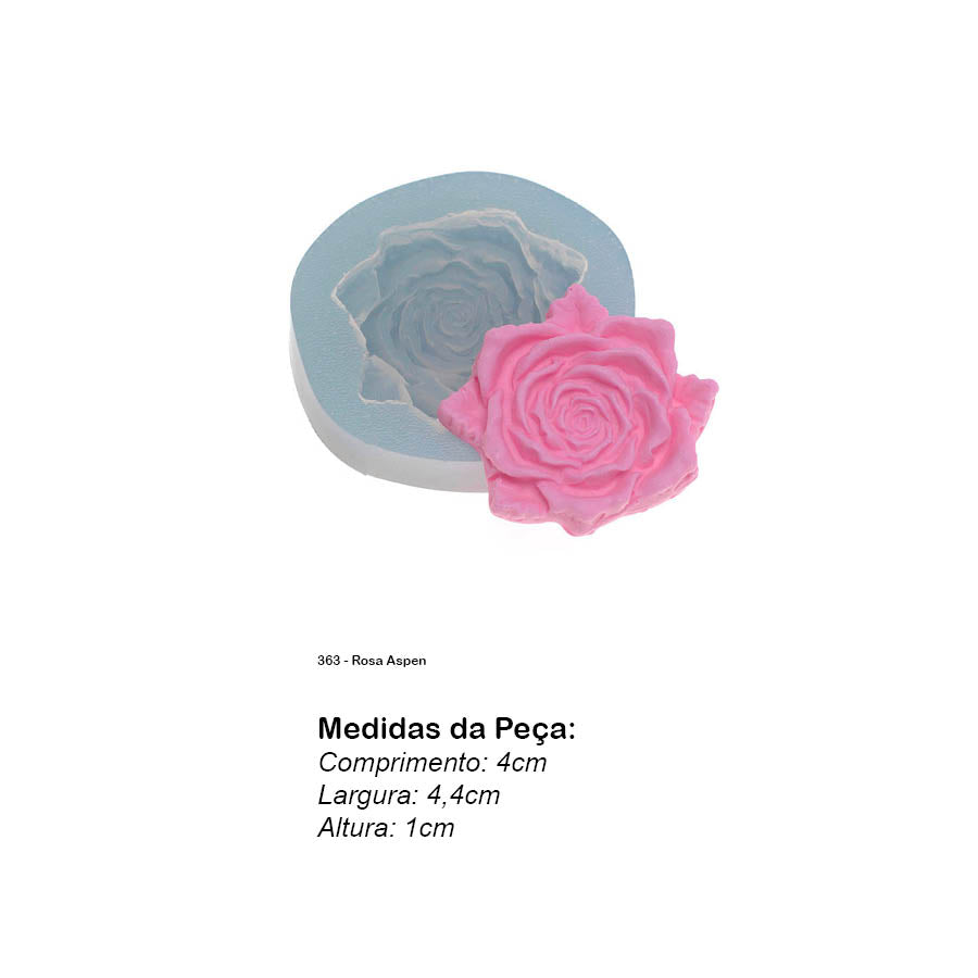 Molde de Silicone 363 - Rosa Aspen
