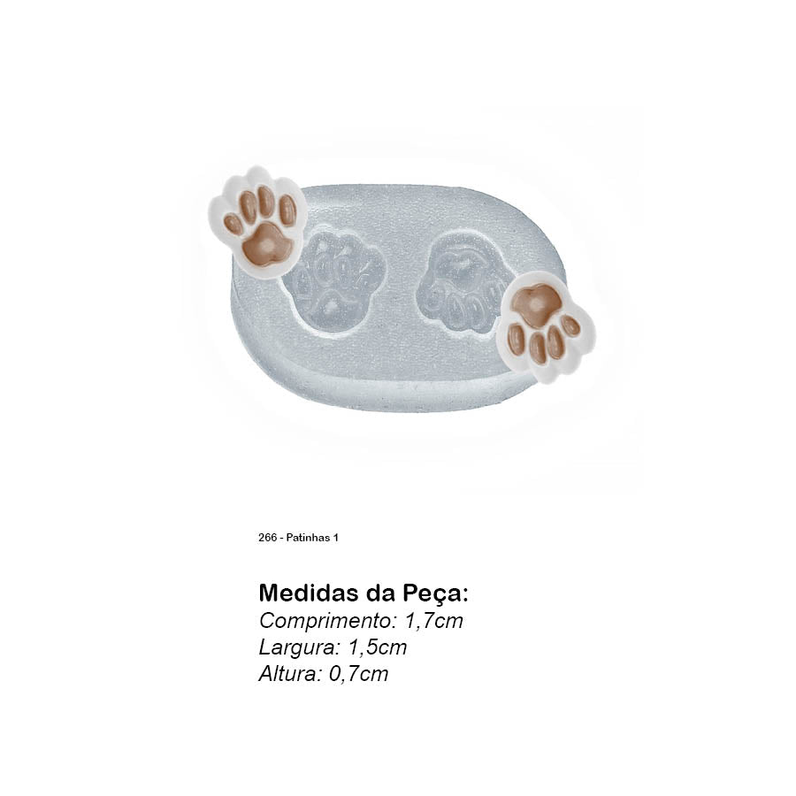 Molde de Silicone 266 - Patinhas 1