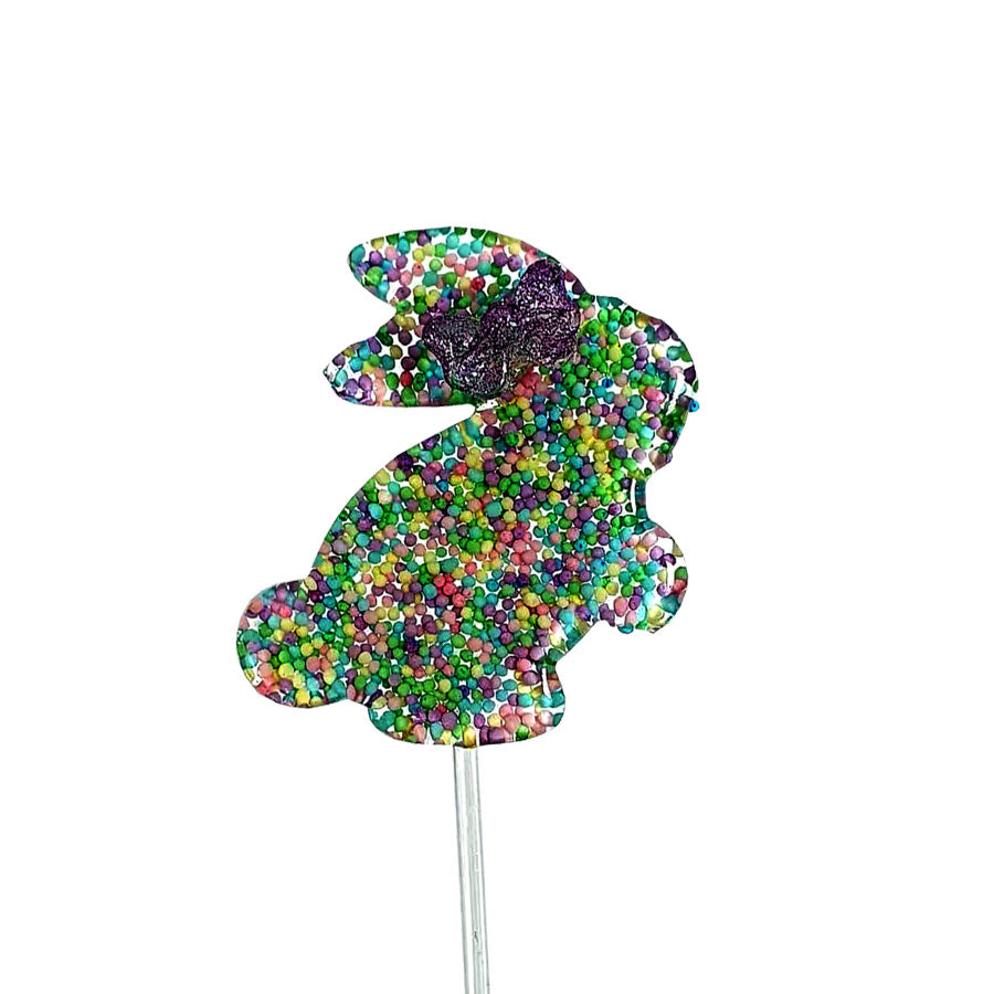 Molde de Silicone 825 - Pirulito de Cristal Coelho Inteiro 6,5 Cm