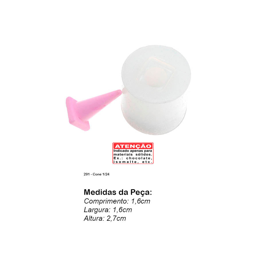 Molde de Silicone 291 - Cone 1/24