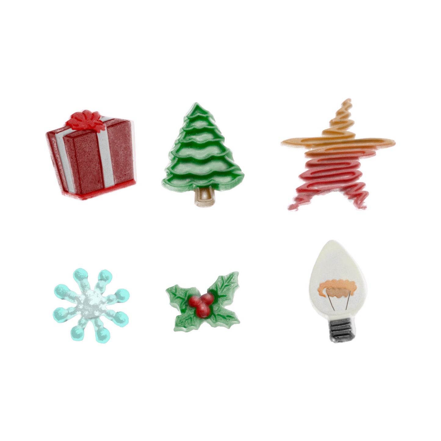 Molde de Silicone 245 - Conjunto de Natal 2