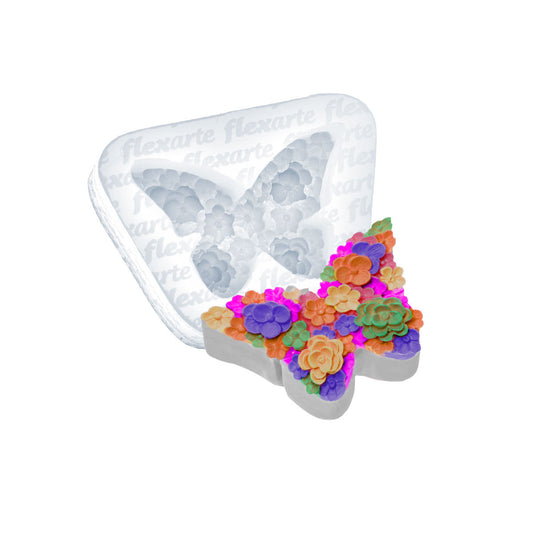 Molde de  Silicone 970 - Borboleta Média Florida 5cm