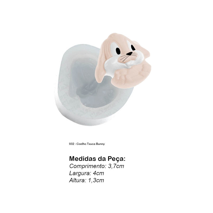 Molde de Silicone 032 - Coelho Txuca Bunny