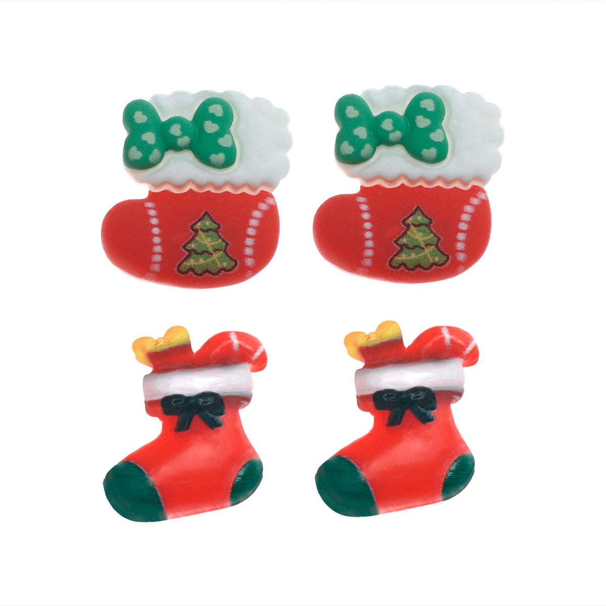 Molde de Silicone 990 - Natal 5 - Dois Pares de Botinhas de Natal