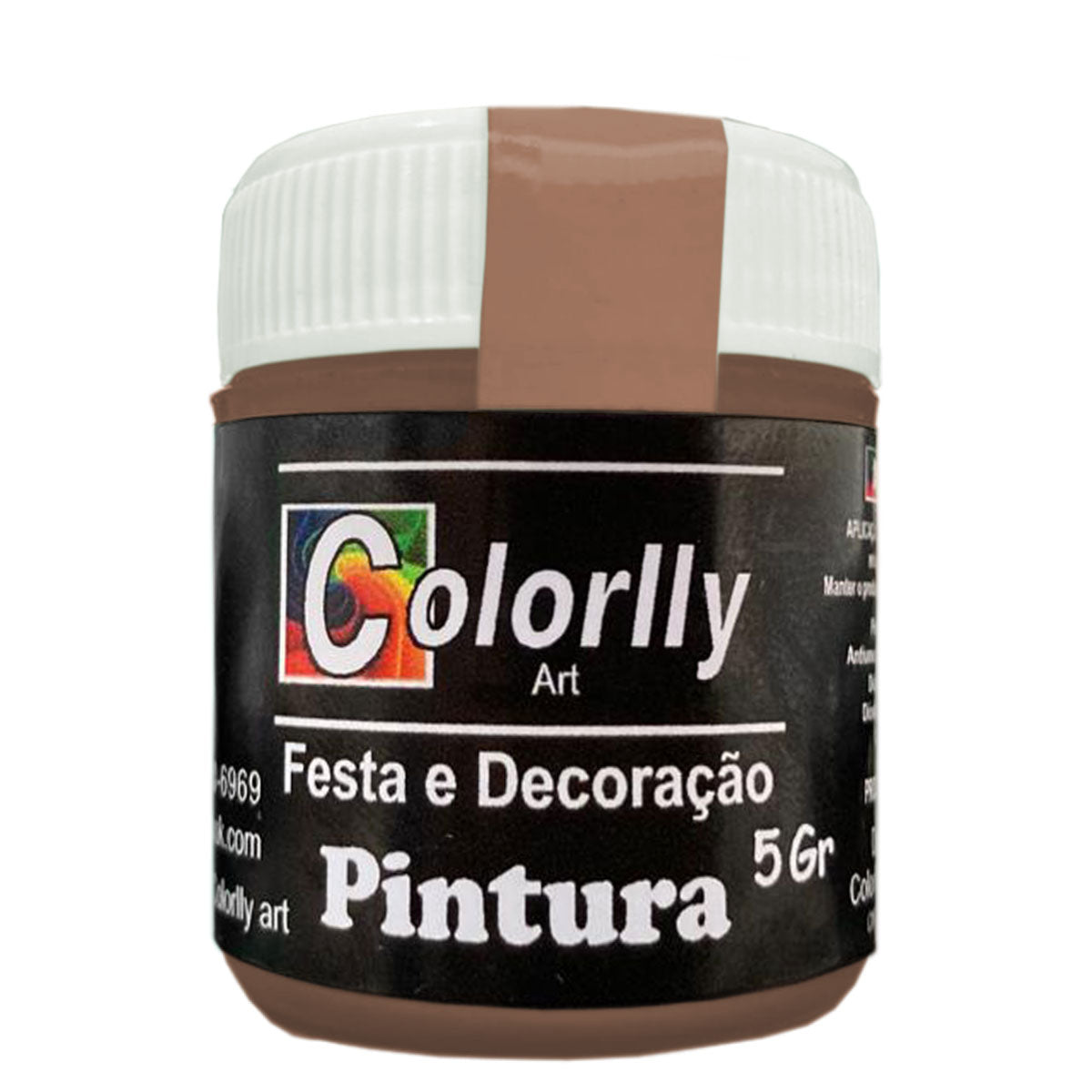 Pó para decoração - Pintura Marrom 5g - Colorlly
