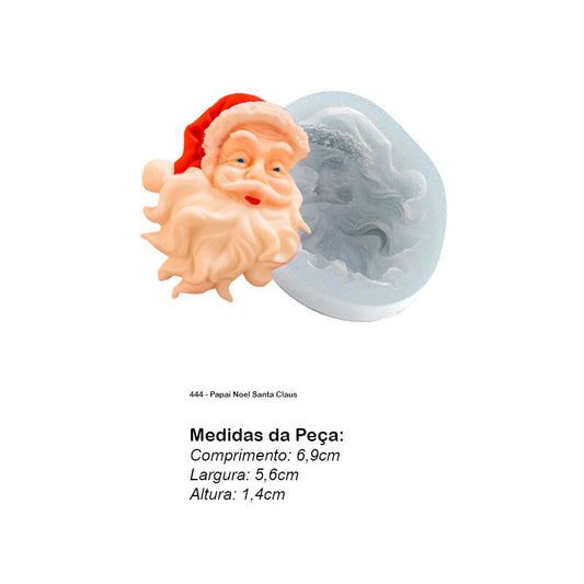 Molde de Silicone 444 - Papai Noel Santa Claus BLACK FRIDAY