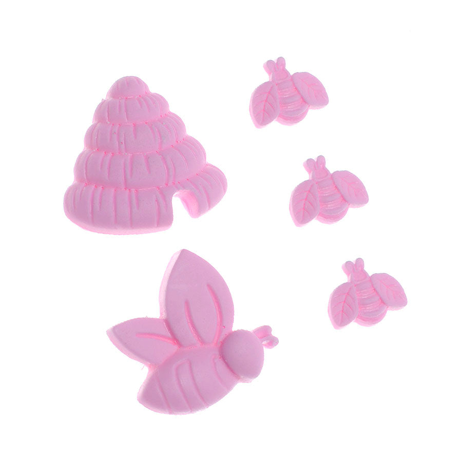 Molde de Silicone 141 - Mini Abelhas + Colméia