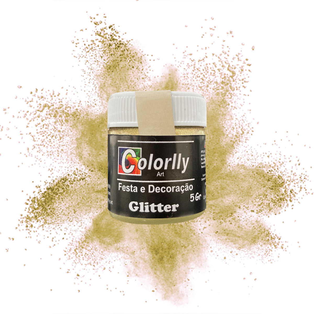 Pó para decoração - Gliter Dourado 5g - Colorlly