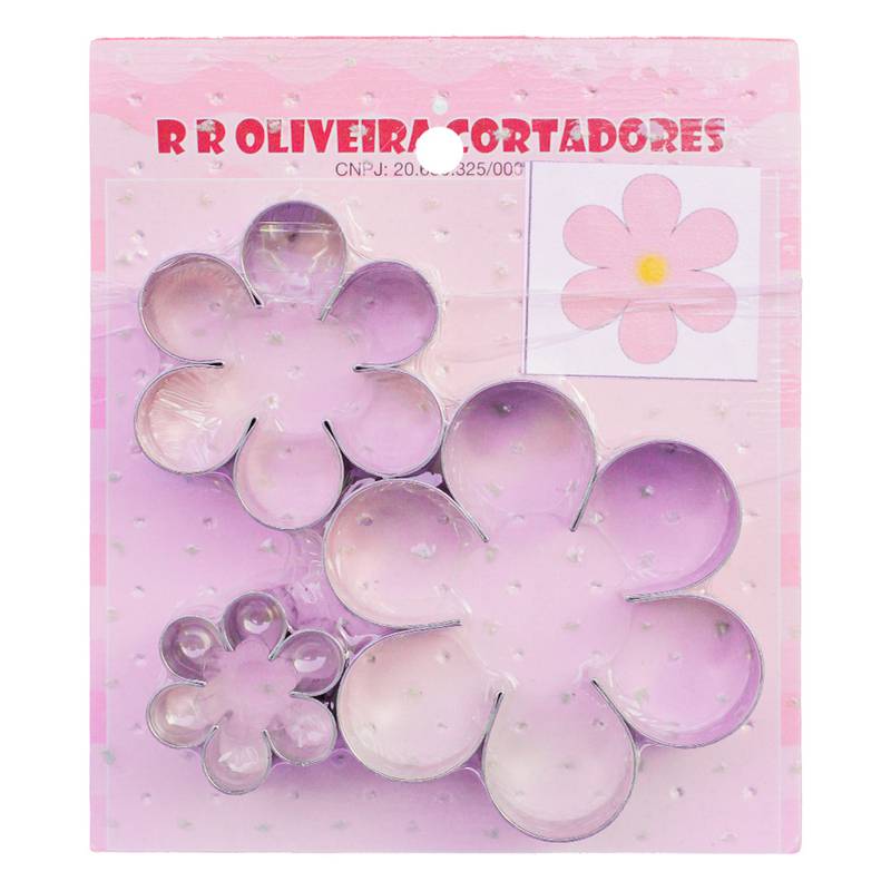 Kit Cortador Flores Rosa Fácil