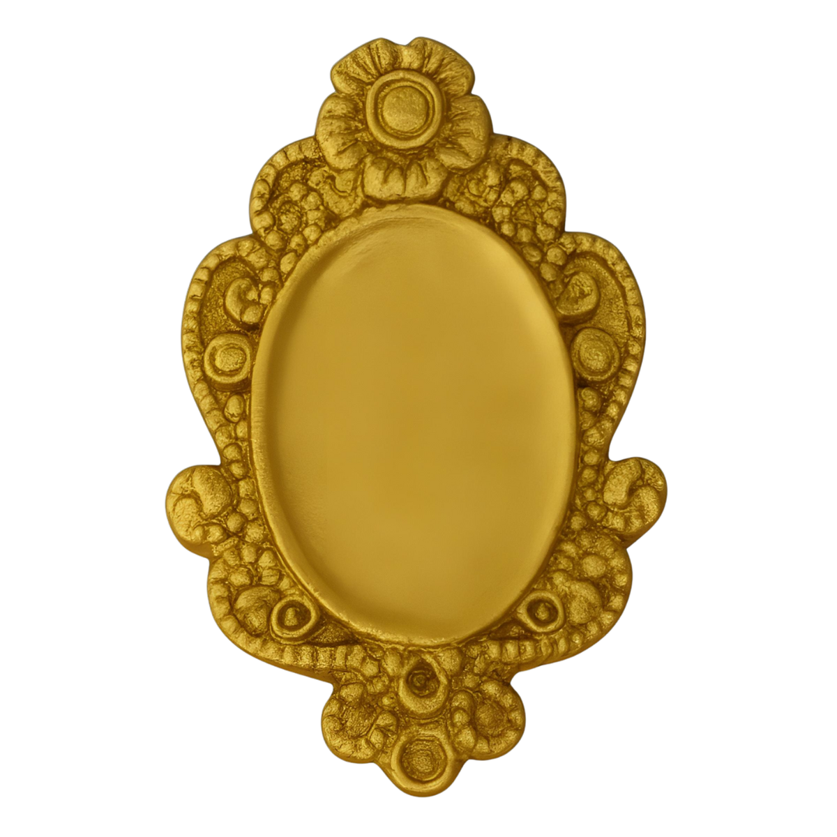 Molde de Silicone 1014 - Moldura Oval Pansy 4,5cm - Flexarte