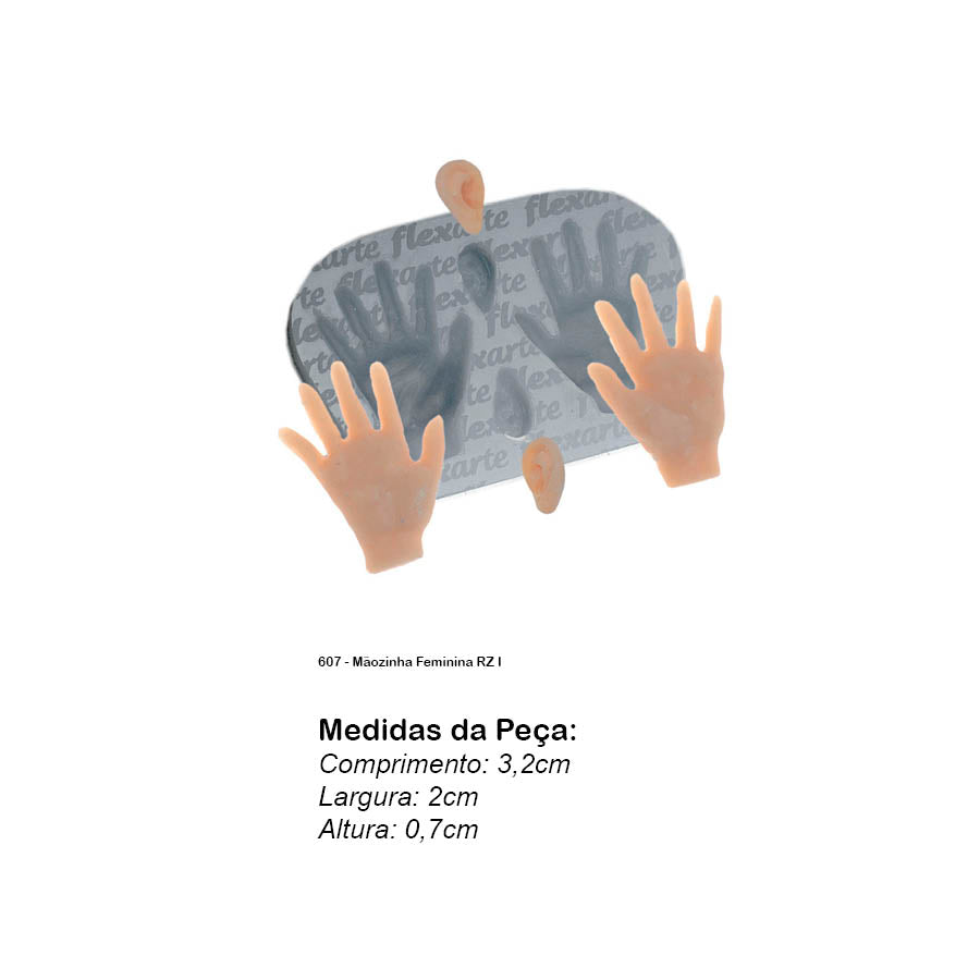 Molde de Silicone 607 - Mãozinha Feminina RZ I