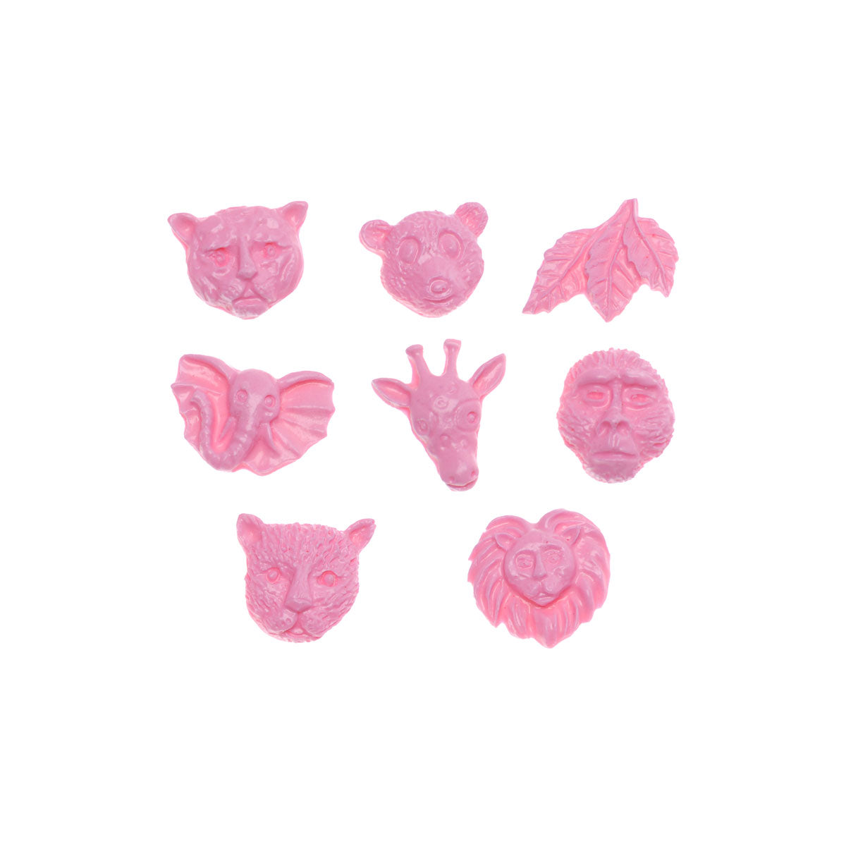 Molde de  Silicone 90000  Safari c 8 Bichos Animais Flexarte