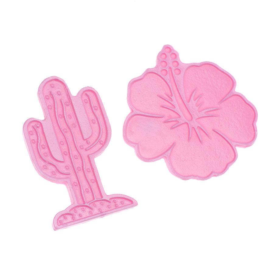Molde de Silicone 138 - Cactos + Hibisco