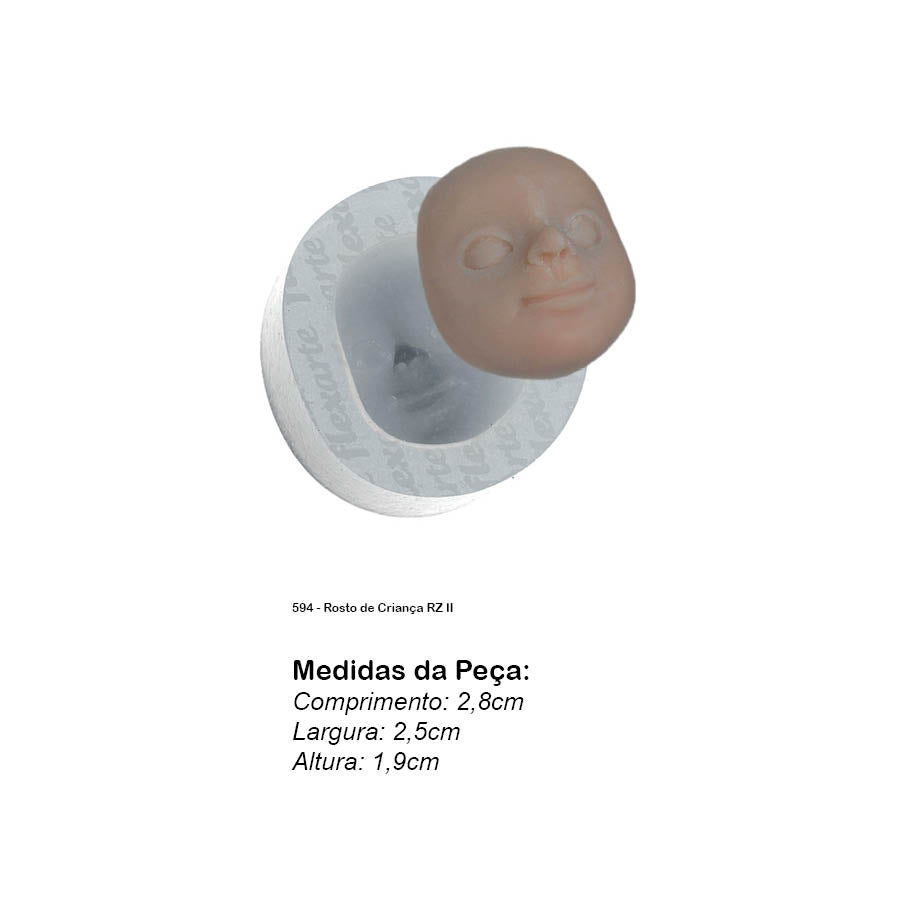 Molde de Silicone 594 - Rosto de Criança RZ II