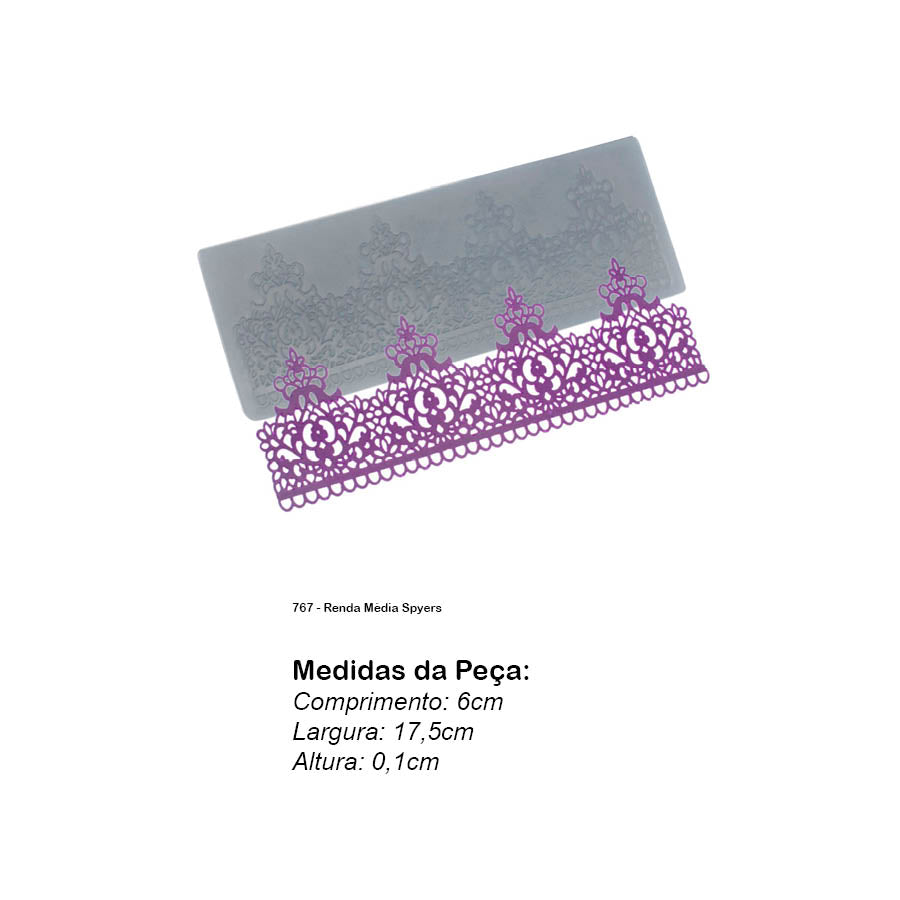 Molde de Silicone 767 - Renda Média Spyers