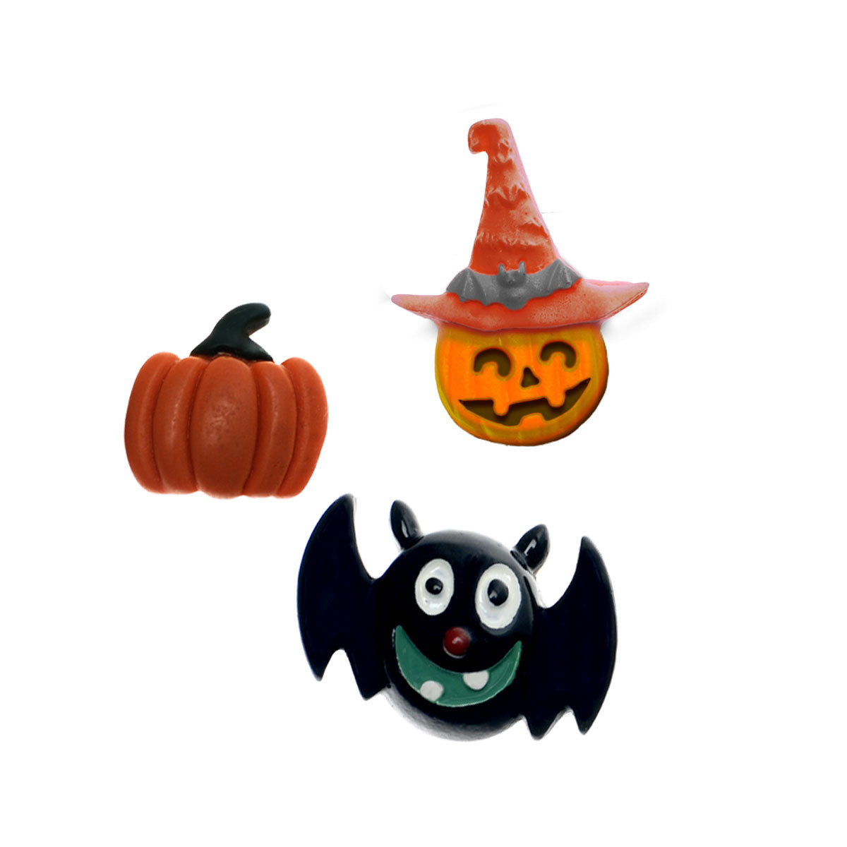 Molde de Silicone 977 - Halloween Kit 04 - Morcego + Abóboras