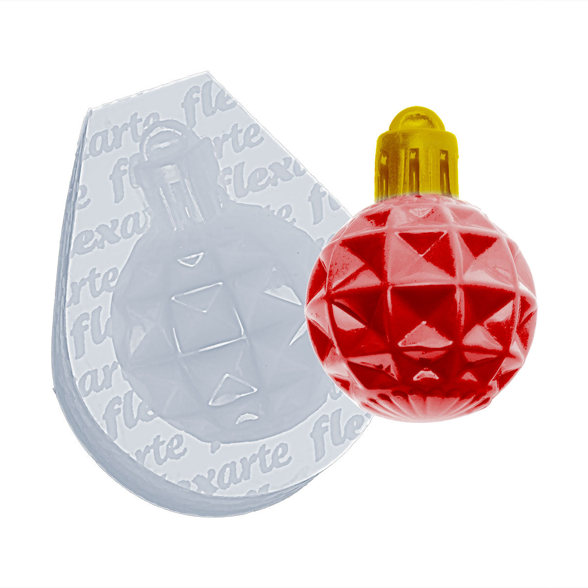 Molde de Silicone 984 - Bolinha de Natal Cobogó 2,8cm
