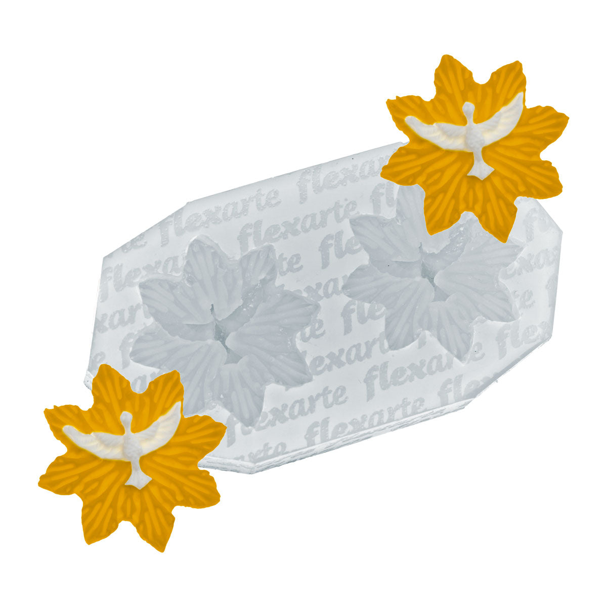 Molde de Silicone 931 - Par de Espírito Santo Peq - 3cm - Religioso