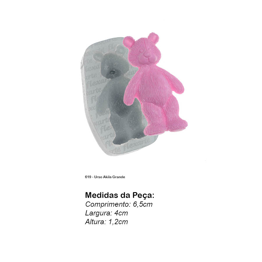 Molde de Silicone 619 - Urso Akila Grande