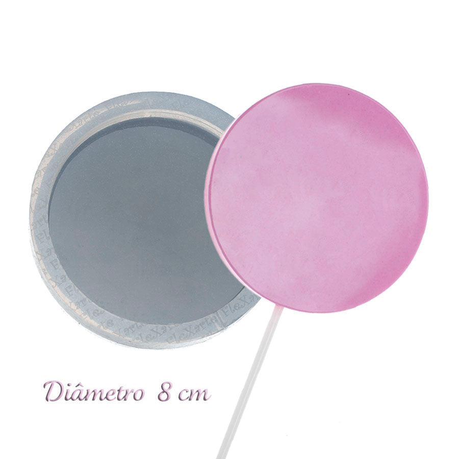 Molde de Silicone 157 - Pirulito Grande 8cm