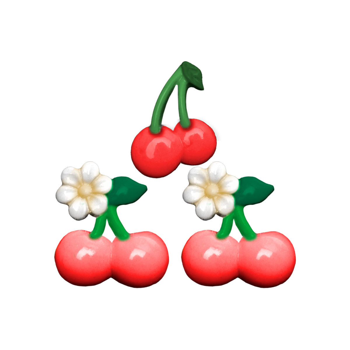 Molde de Silicone 1008 - Trio de Cerejas Prunus Avium Pequena