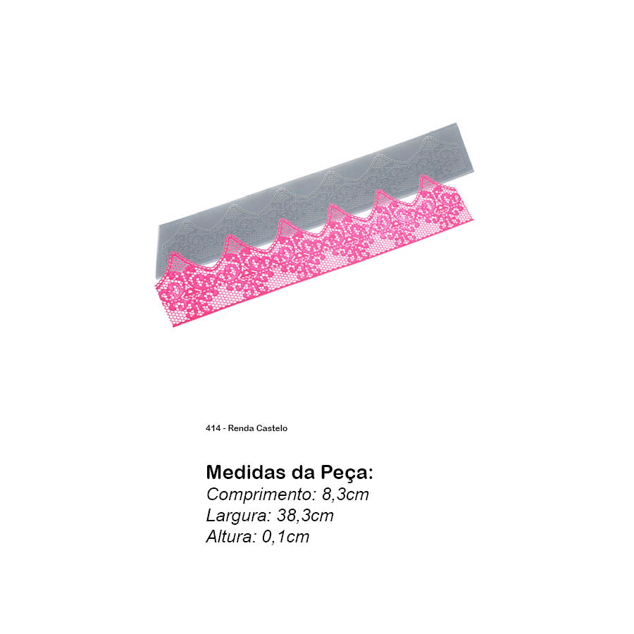 Molde de Silicone 414 - Renda Castelo