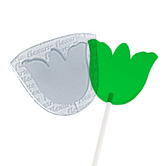 Molde de  Silicone 909 - Pirulito de Tulipa - Flor de 5cm