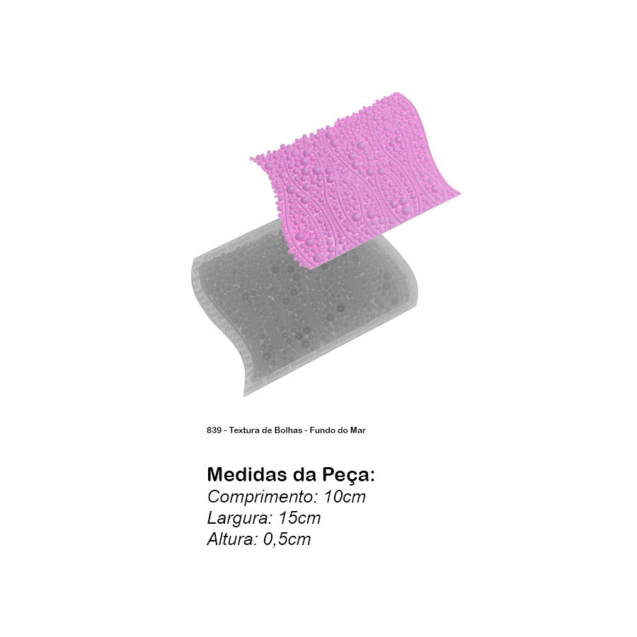 Molde de Silicone 839 - Textura de Bolhas - Fundo do Mar