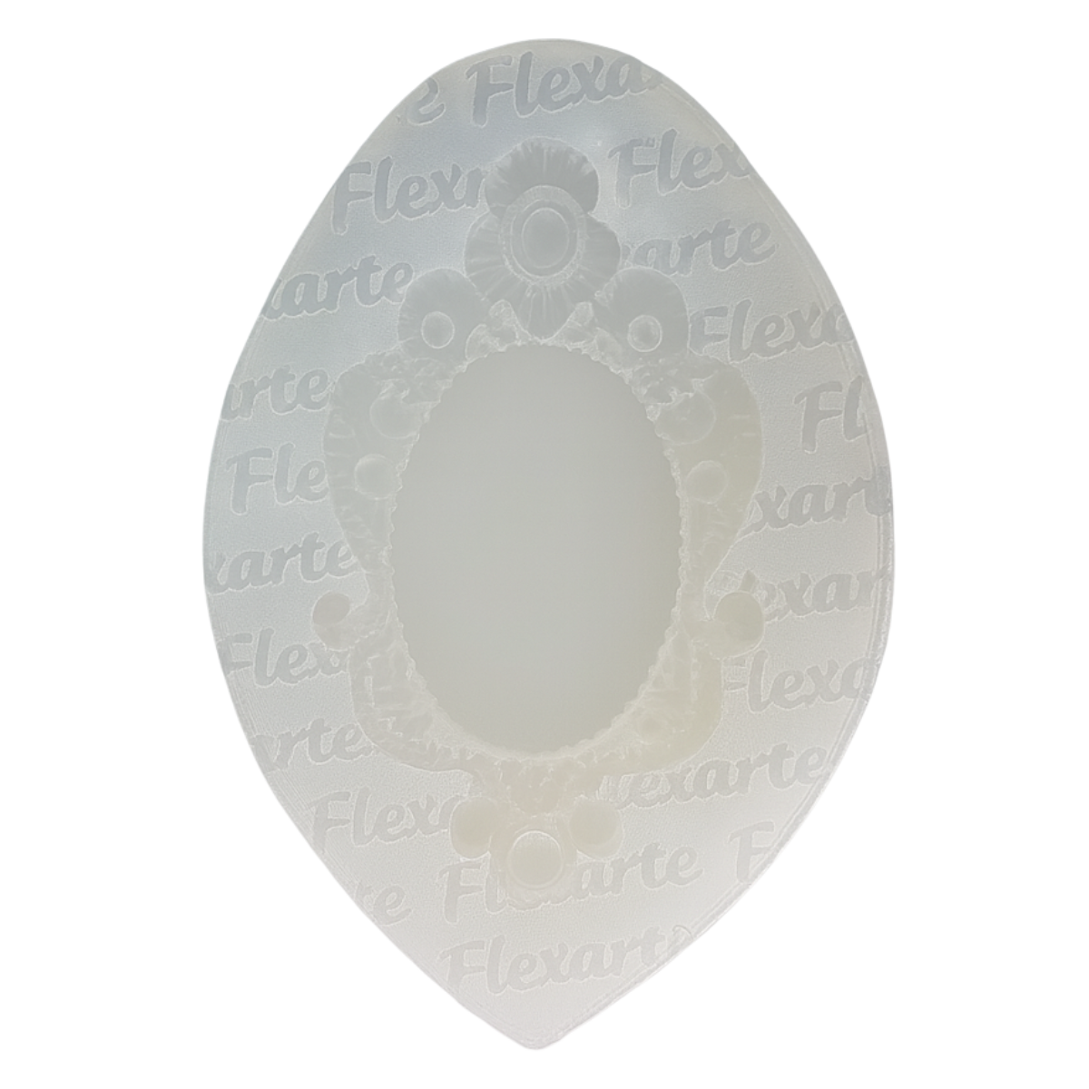 Molde de Silicone 1014 - Moldura Oval Pansy 4,5cm - Flexarte