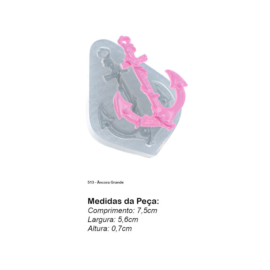 Molde de Silicone 513 - Âncora Grande