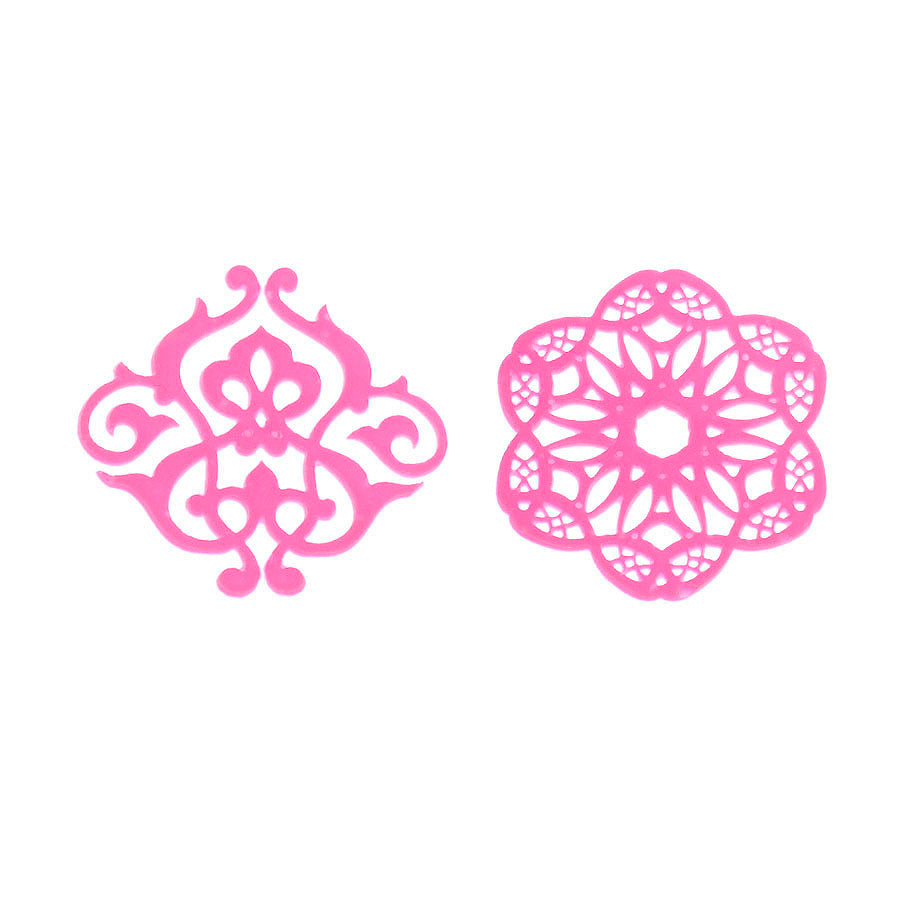 Molde de Silicone 422 - Dupla de Mini Rendas