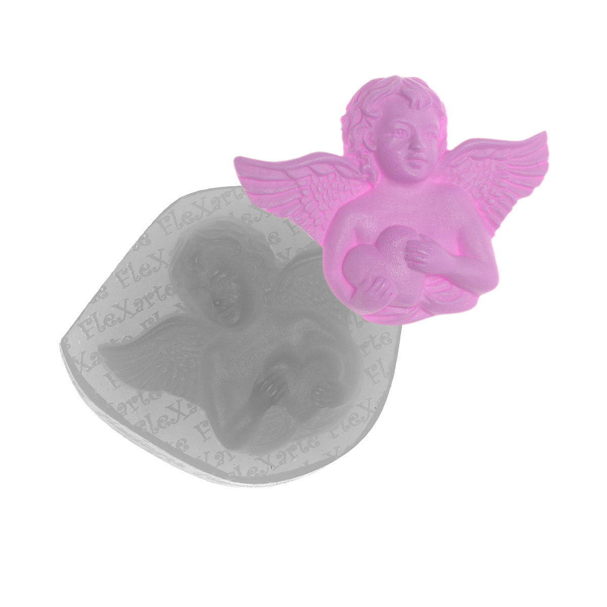 Molde de Silicone 838 - Anjo Kakabel Com Coração