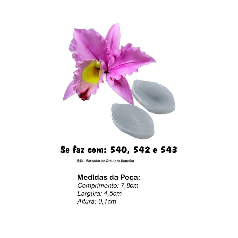 Molde de Silicone 543 - Marcador de Orquídea Superior