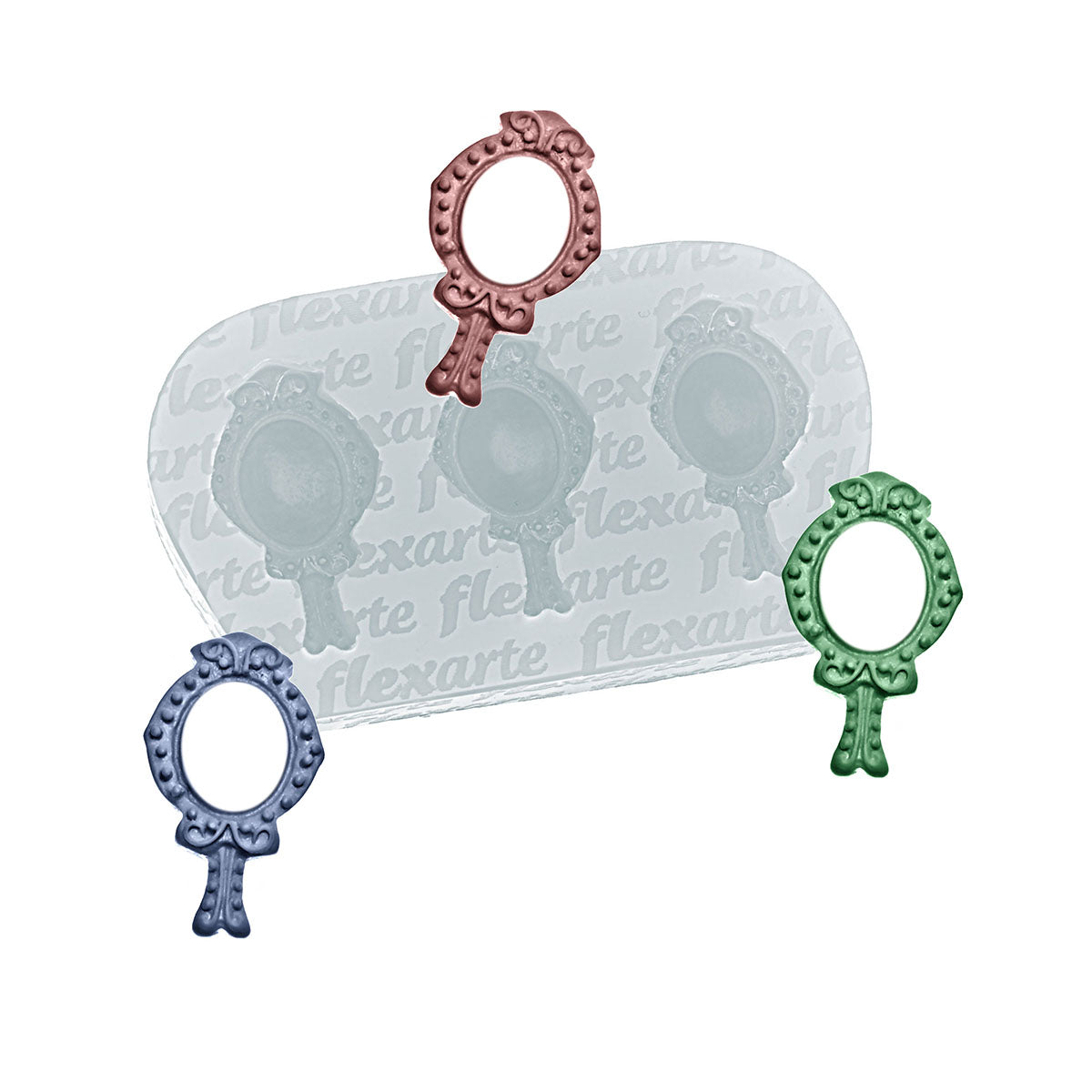 Molde de Silicone 947 - Trio de Espelhos Pequenos