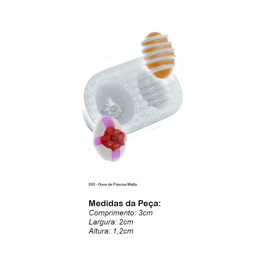 Molde de Silicone 033 - Ovos de Páscoa Walla