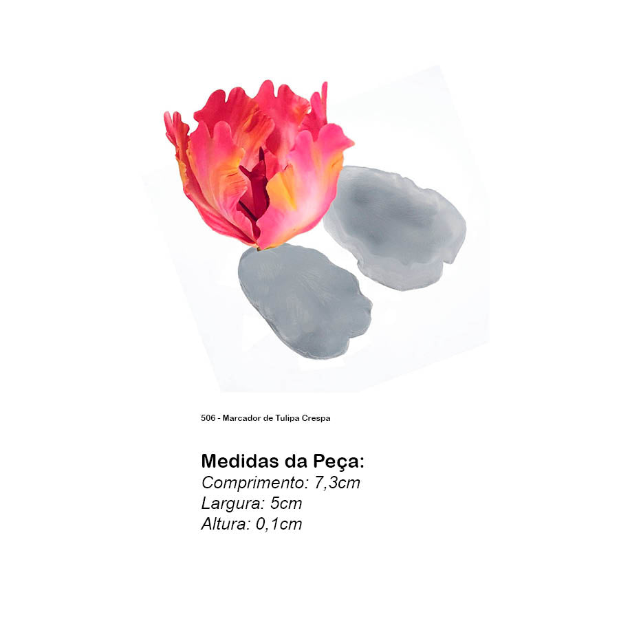 Molde de Silicone 506 - Marcador de Tulipa Crespa