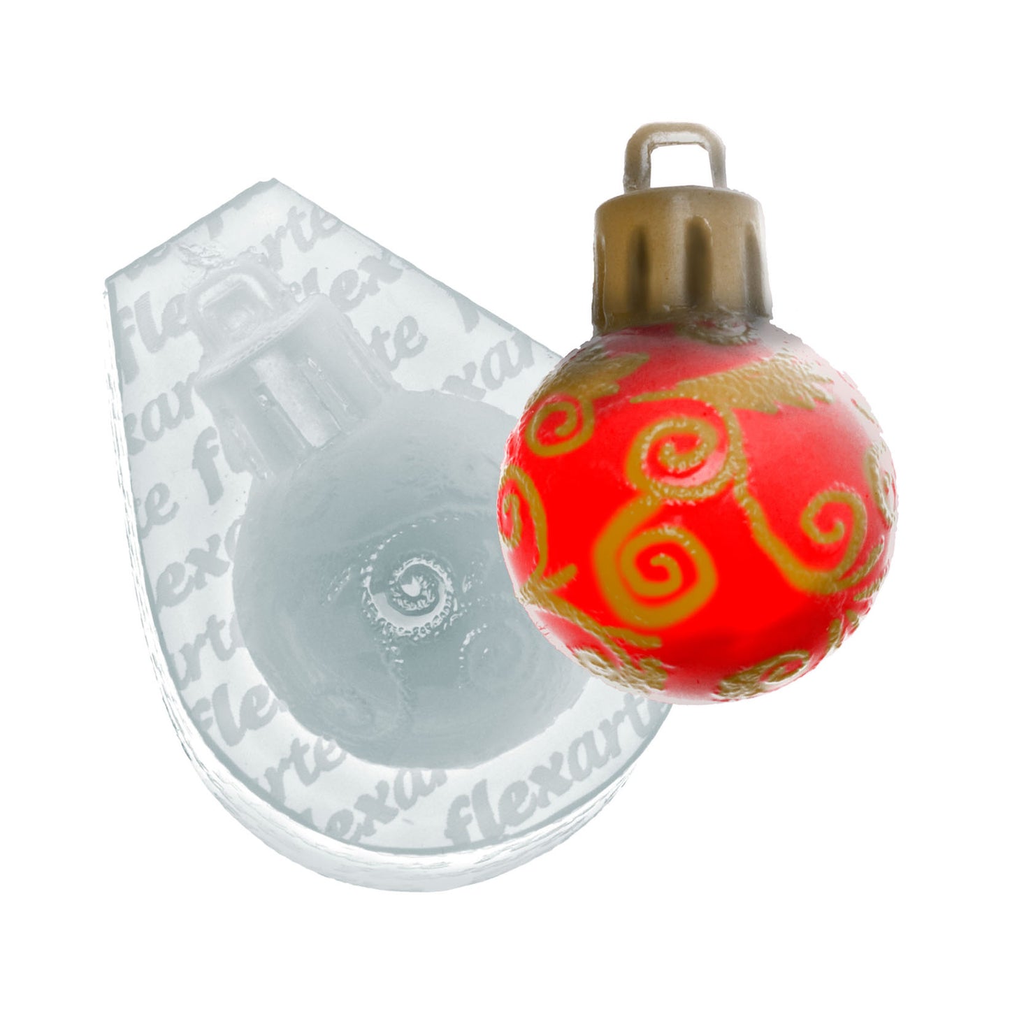 Molde de Silicone 887 - Bolinha de Natal Ornamental 2,5cm